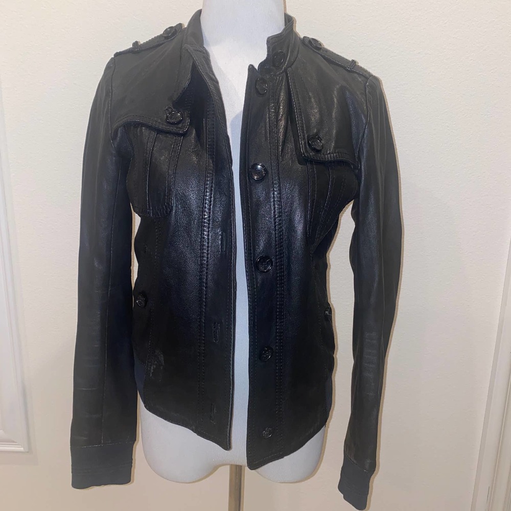 s.w.o.r.d. 6.6.44 Leather Jacket Black Women size 46 (M/L)